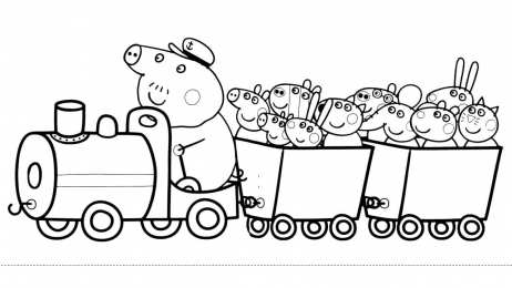 Свинка Пеппа Раскраски со свинкой Пеппой.