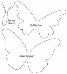 бабочка контуры бабочек для вырезания