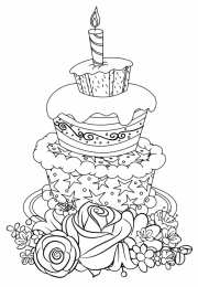 Торт раскраски про торт и кусочки торта