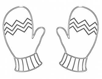 Варежки Раскраски с зимней одеждой. Варежки с узорами