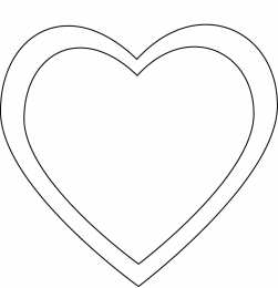 Сердечки Двойной контур сердца