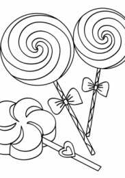 Конфеты Раскраски с конфетами и чупа чупсами