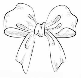 Раскраски с бантиком Раскраски с бантом