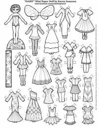 Куклы для вырезания Куклы и их бумажные платья. Вырежи платье и одень куклу