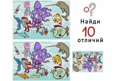 Найти отличия Найди 10 отличий 