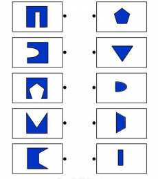 Что к чему подходит Собери фигуру из двух половинок. Задания на логику.