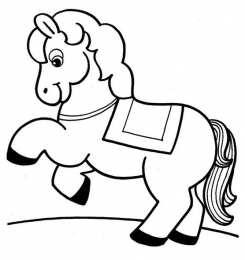 Лошадка Раскраски с лошадкой качалкой и просто маленькими лошадками 