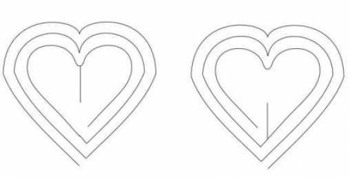 Контуры сердца. Сердечки Контуры сердец и валентинок для вырезания, поделок и аппликаций