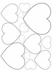 Контуры сердца. Сердечки Контуры сердец и валентинок для вырезания, поделок и аппликаций