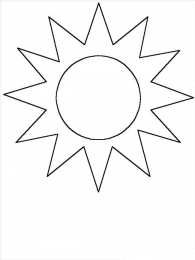 Контур солнца Раскраски с солнцем для вырезания. Трафареты солнца. Шаблоны для поделок