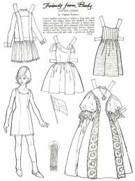 Куклы для вырезания Куклы и их бумажные платья. Вырежи платье и одень куклу