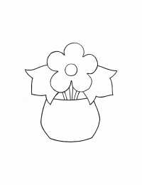 Цветы в горшке Цветы в горшке для раскрашивания