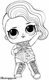 Куклы LOL 3 серия Раскраски для девочек с куклой лол Cheeky Babe, раскраски куклы лол.