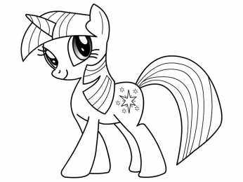 Пони Раскраски с милыми пони единорогами для девочек