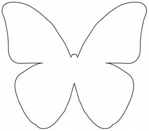 Контуры бабочки Контуры, трафареты, шаблоны бабочек для вырезания аппликаций  и поделок