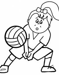 Волейбол Раскраски с игрой волейбол