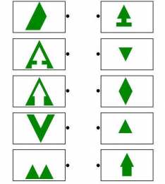 Что к чему подходит Собери фигуру из двух половинок. Задания на логику.