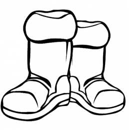 Сапоги Раскраски с сапогами. Обувь. Раскраски для вырезания и раскрашивания