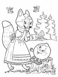 Колобок Раскраска колобок для детей распечатать в хорошем качестве 