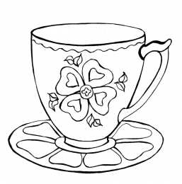 Для девочек Раскраски с изображениями посуды для девочек