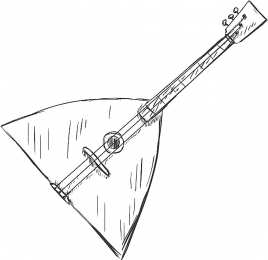 Балалайка Струнные русские народные инструменты. Балалайка