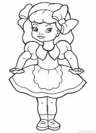 Для девочек Раскраски с куклами для девочек