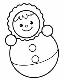 Неваляшка Детская раскраска неваляшка