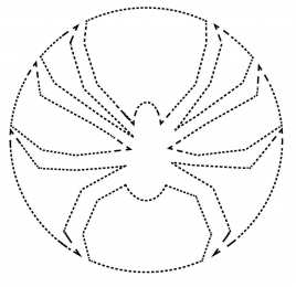 Контуры паук Раскраски для вырезания с шаблонами пауков