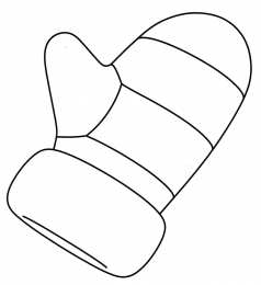 Варежки Раскраски с зимней одеждой. Варежки с узорами