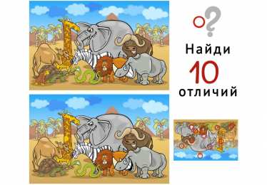 Найти отличия Найди 10 отличий 