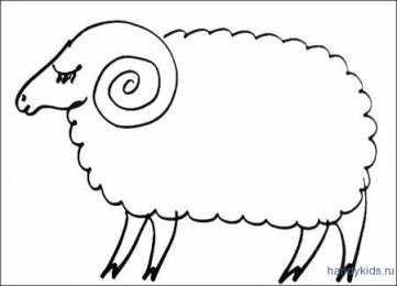 Барашек Баран. Раскраски с барашками