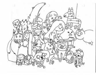 Время приключений Раскраски из мультипликационного сериала время приключений