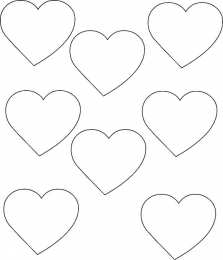 Контуры сердца. Сердечки Контуры сердец и валентинок для вырезания, поделок и аппликаций