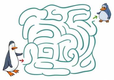 Лабиринт Пройди лабиринт с пингвинами