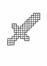 Майнкрафт Раскраски с мечем из майнкрафта. Раскраски с героями игры майнкрафт