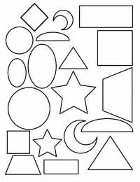 Изучаем геометрические фигуры Распечатать раскраски с геометрическими фигурами для детей 