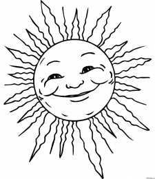 Контур солнца Раскраски с солнцем для вырезания. Трафареты солнца. Шаблоны для поделок