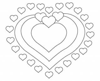 Контуры сердца. Сердечки Контуры сердец и валентинок для вырезания, поделок и аппликаций