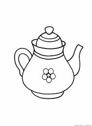 Для девочек Раскраски с изображениями посуды для девочек