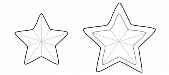 Контур звезды Контуры шаблоны звезды для вырезания аппликации или поделок