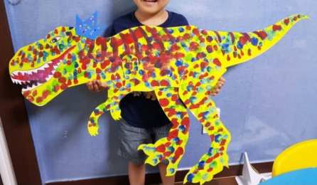 Рисуем динозавров Простая поделка рисунок динозавра.