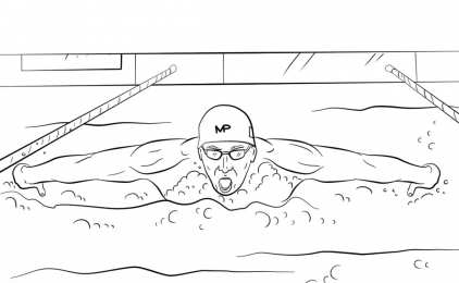 Плавание Раскраски Спортивное плавание