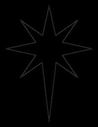 Контур звезды Контуры шаблоны звезды для вырезания аппликации или поделок