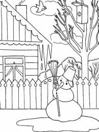 Весна Снеговик тает весно