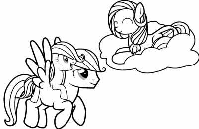 Пони Раскраски с милыми пони единорогами для девочек