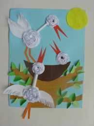 Природа Аппликация из цветной бумаги цветы