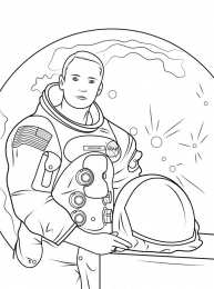 Космонавт Раскраски с космонавтами