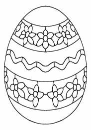 Пасха Раскраски яиц на пасху с узорами