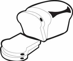 Хлеб хлеб в раскрасках и ломтики хлеба. Батон