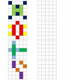 Развиваем внимание Нарисуй по клеточкам. Пиксельные узоры.Нарисуй по образцу.